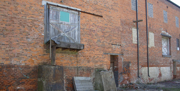Rear of mill building