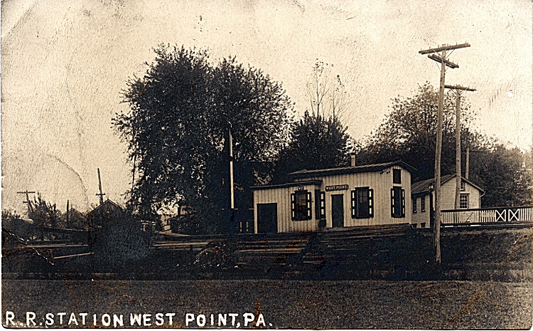 West Point Station 1911 postcard